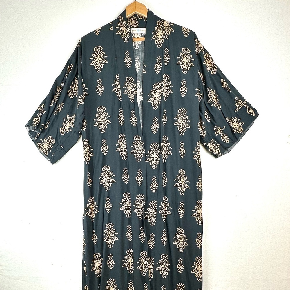 Mele' Beach Long‎ Open Front Duster Cardigan Cover Up